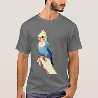 Cockatiel auf Handvögeln Lover Funny Design Famili T-Shirt