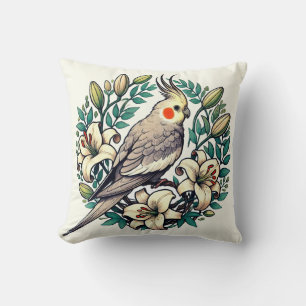 Cockatiel Bird Illustration Kissen