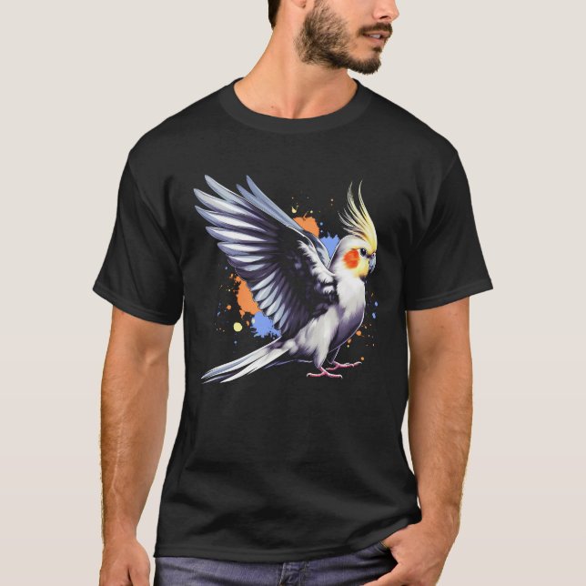 Cockatiel Bird Lover Bird Watching T-Shirt (Vorderseite)