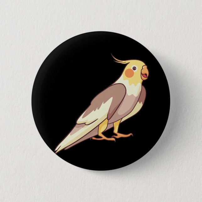 Cockatiel Bird Parrot Button (Vorderseite)