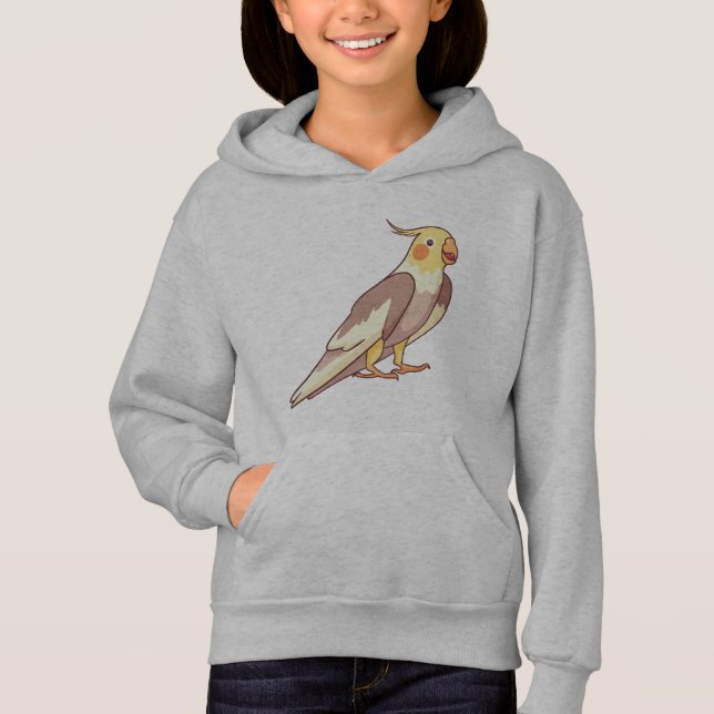 Cockatiel Bird Parrot Hoodie (Vorderseite)