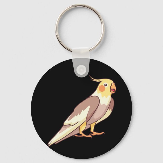 Cockatiel Bird Parrot Schlüsselanhänger (Vorderseite)