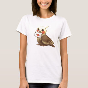 Cockatiel-Buchstabe T-Shirt