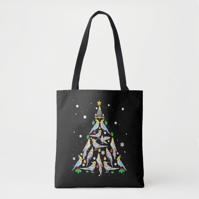Cockatiel Christmas Tree Funny Cockatiel Bird Chri Tasche (Vorderseite)