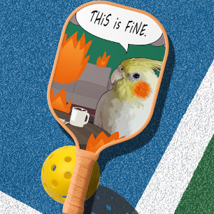 Cockatiel Das ist ein feiner Meme funny Sarcastic Pickleball Schläger