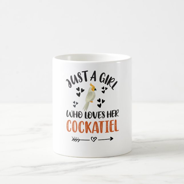 Cockatiel Girl Gift Vogel Cockatiel Parrot Lover Kaffeetasse (Mittel)