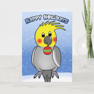 Cockatiel Joyeux Noël Carte