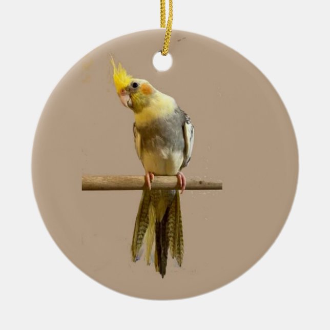 Cockatiel Keramik Ornament (Vorne)