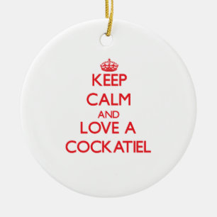 Cockatiel Keramik Ornament