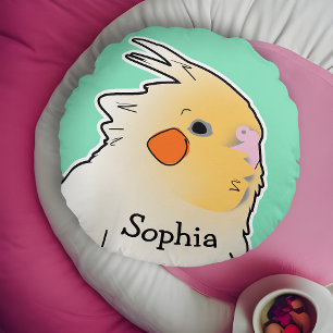 Cockatiel Kids Pet Bird Schlafzimmer Dekoration Ni Rundes Kissen