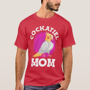 Cockatiel Mama Bird Lover Parakeets Mommy Bird Fon T-Shirt