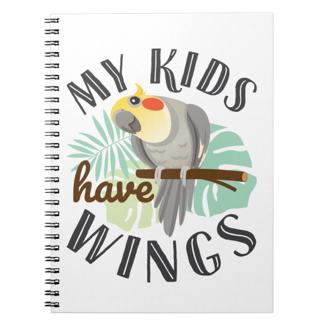 Cockatiel Mama Vater Pet Bird meine Kinder haben F Notizblock (Vorderseite)