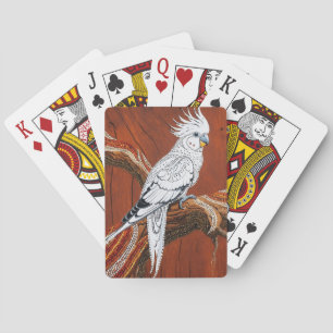 Cockatiel mit australischem Aborigine-Thema Spielkarten