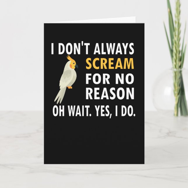 Cockatiel Owner Bird Lover Cockatiel Parrot Lover Karte (Vorderseite)