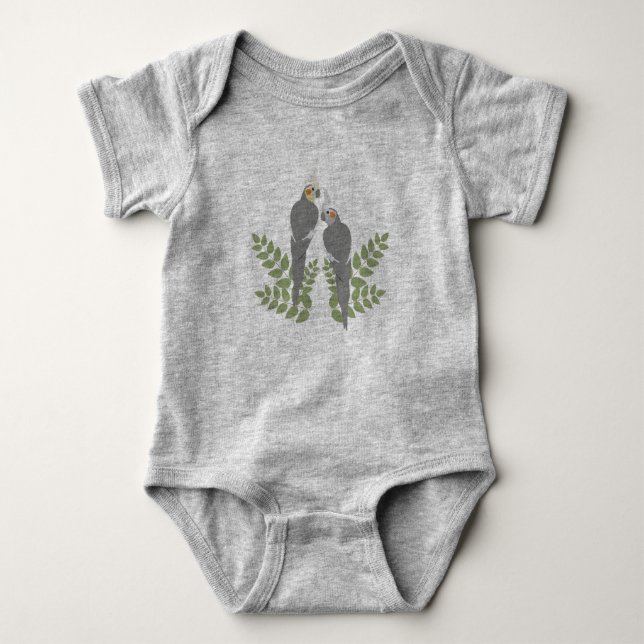 Cockatiel-Paare Baby Strampler (Vorderseite)