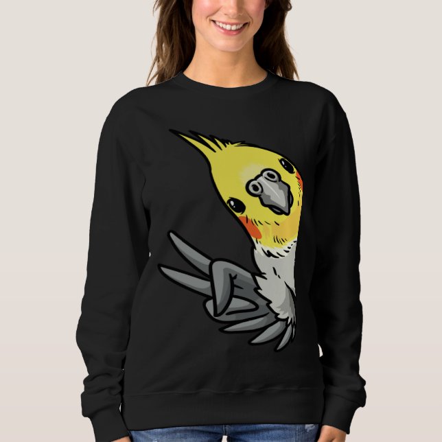 Cockatiel Parrot From Side Sweatshirt (Vorderseite)