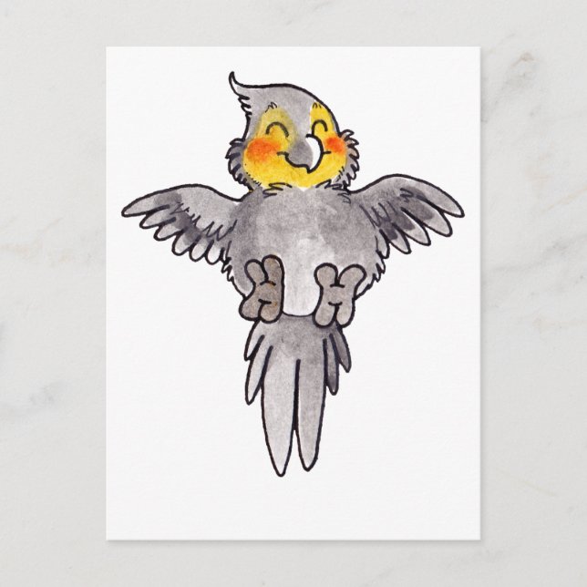 Cockatiel Postkarte (Vorderseite)