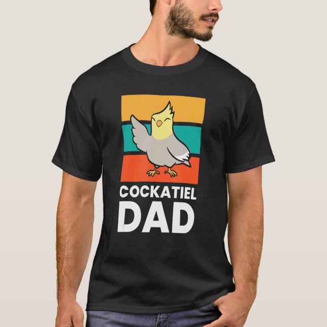 Cockatiel Vater Cockatiel Parrot Niedlich Cockatie T-Shirt (Vorderseite)