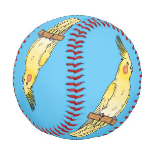 Cockatiel-Vogel-Cartoon Baseball