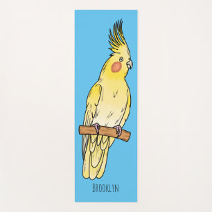 Cockatiel-Vogel-Cartoon Yogamatte