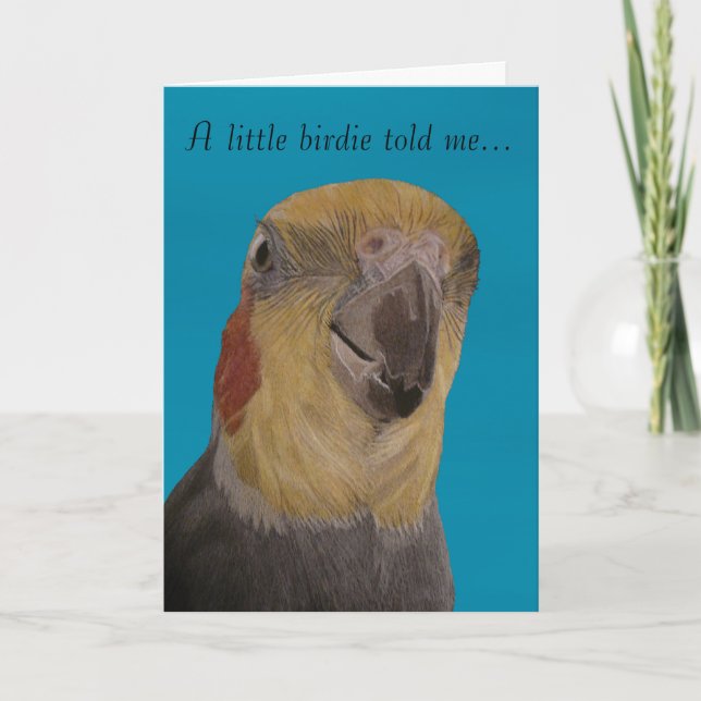 Cockatiel-Vogel-Geburtstags-Karte Karte (Vorderseite)
