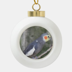 Cockatiel-Vogel Keramik Kugel-Ornament