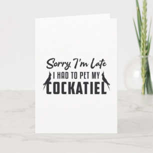 Cockatielbesitzer, die ich zu Haustieren hatte mei Karte