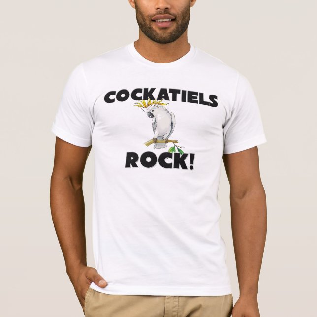 Cockatiels-Felsen T-Shirt (Vorderseite)