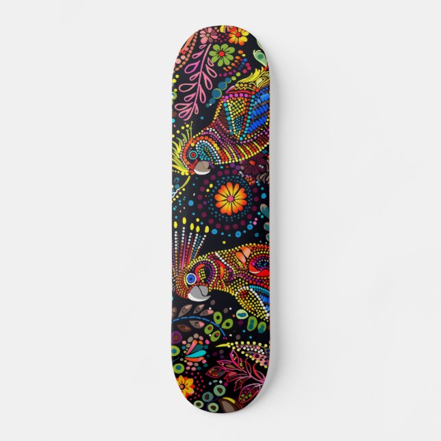 Cockatiels - Origineller Stil - Skateboarddecke Skateboard (Vorderseite)