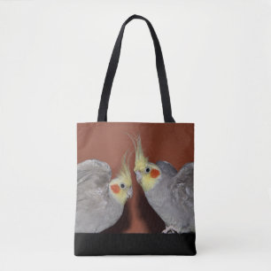 Cockatil Duo auf der gesamten Drucktasche Tasche