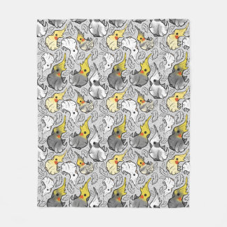 Cockatiles Dusty Jettent Une Couverture De Toison