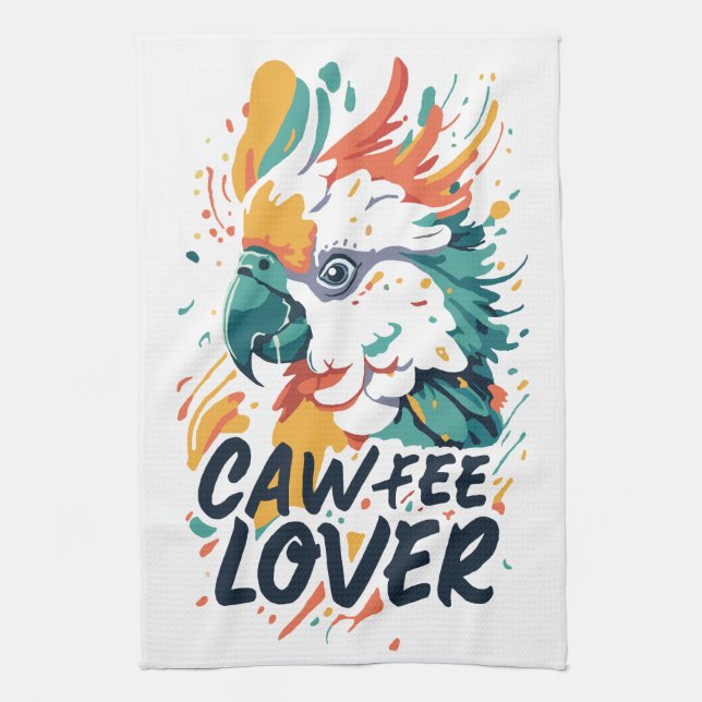 Cockatoffee Lover Geschirrtuch (Vertikal)