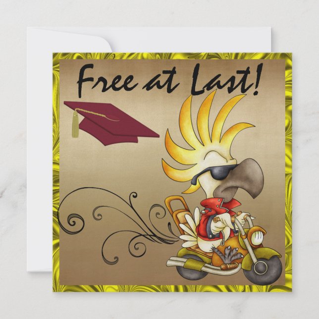 Cockatoo Abschluss Biker - SRF Einladung (Vorderseite)