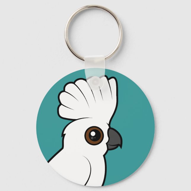 Cockatoo (aufgewachsen) schlüsselanhänger (Vorderseite)