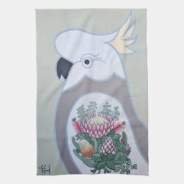 Cockatoo avec Serviette de thé de tatouage King Pr