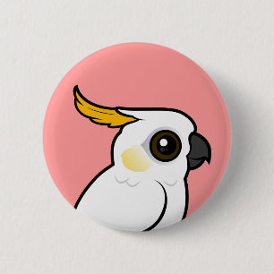 Cockatoo Gelb-mit Haube (Wappen unten) Button