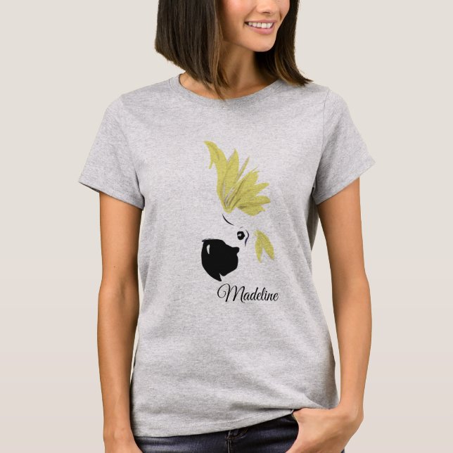 Cockatoo Moderne Typografie Persönlich T-Shirt (Vorderseite)