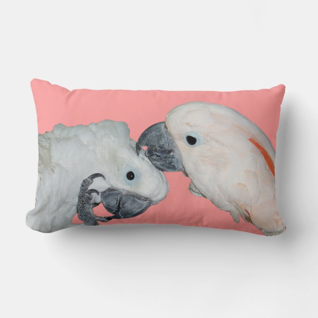 Cockatoo-Papageien-Wurfs-Kissen Lendenkissen (Vorderseite)