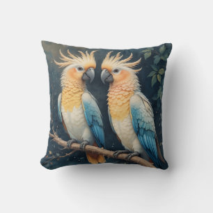Cockatoo Parrot Couple Kissen