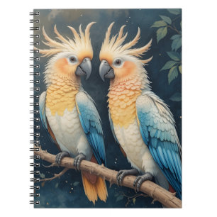 Cockatoo Parrot Couple Notizblock
