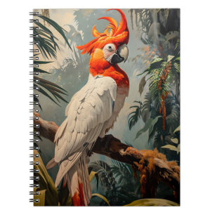 Cockatoo Portrait Vintag Notizblock