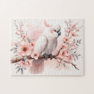 Cockatoo und rosa Blume