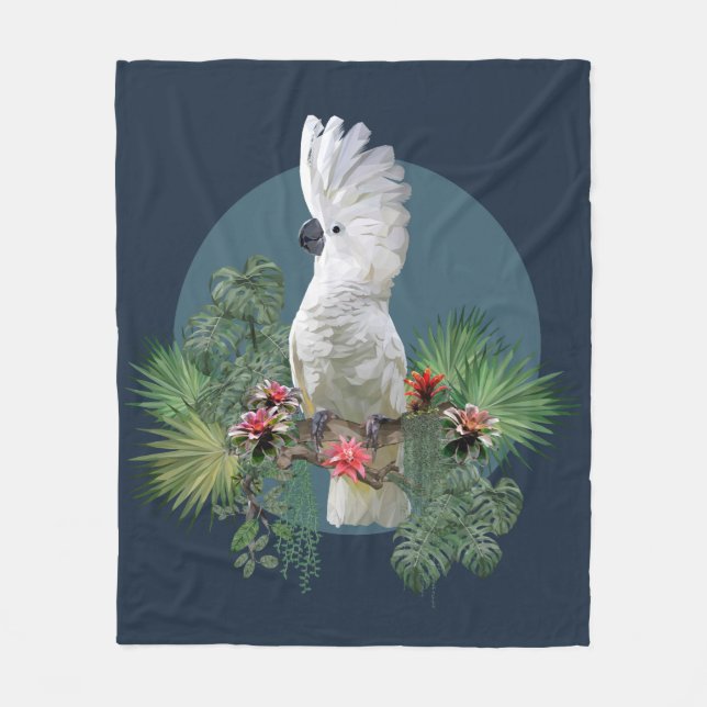Cockatoo-Vogel fesseln Fleecedecke (Vorderseite)