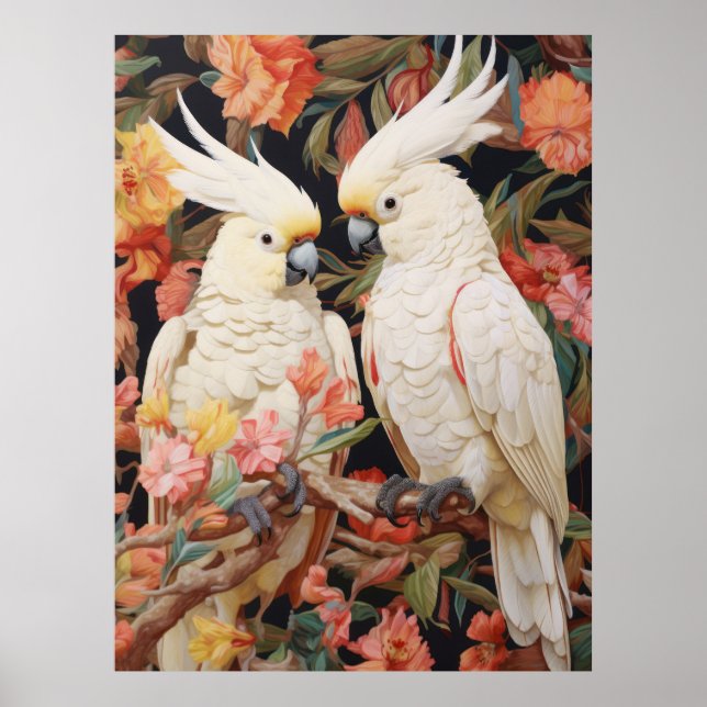 Cockatoos-Paar Poster (Vorne)