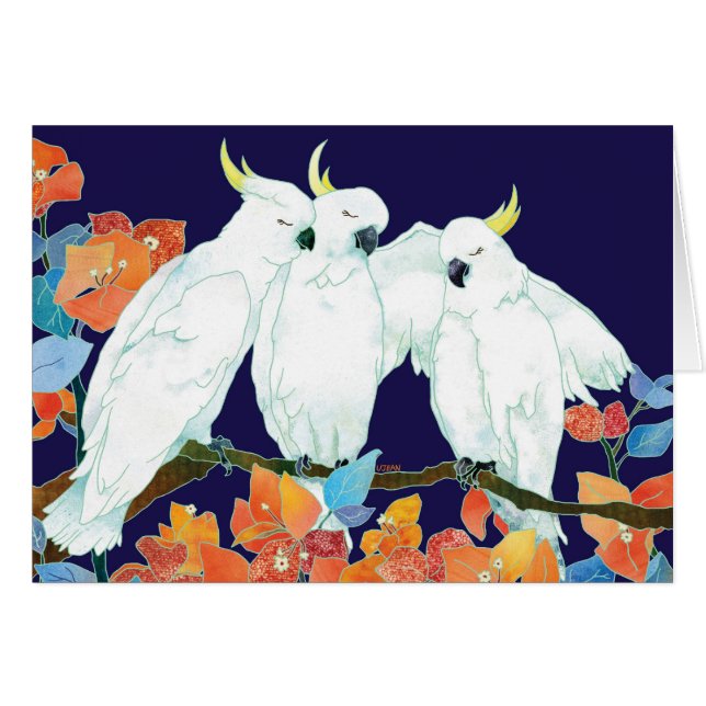 Cockatoos und Bouganvilla (Vorderseite (Horizontal))