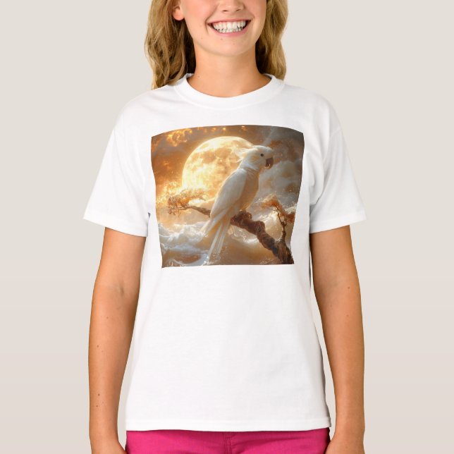 Cockatop Parrot Fantasy Dreamscape T-Shirt (Vorderseite)