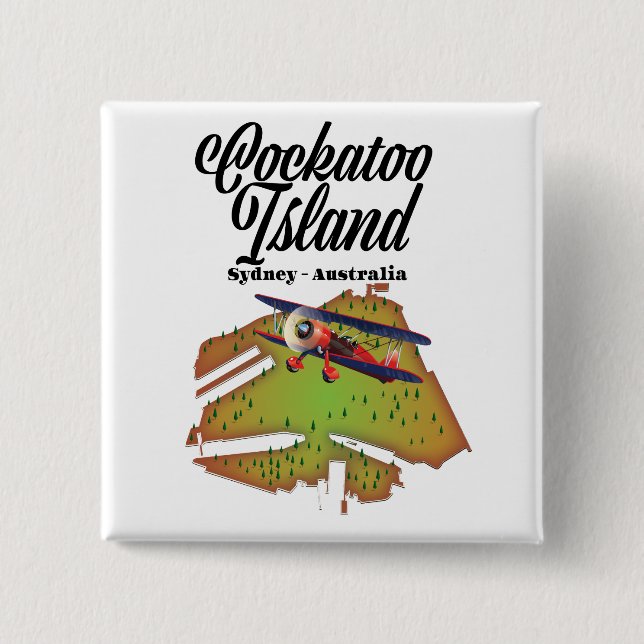 Cockatosinsel Sydney Australien Button (Vorderseite)