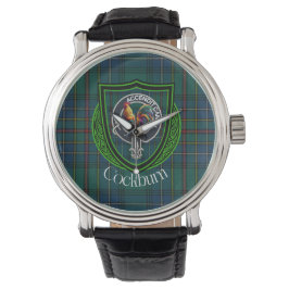 Cockburn Scottish Clan Tartan & Crest Armbanduhr