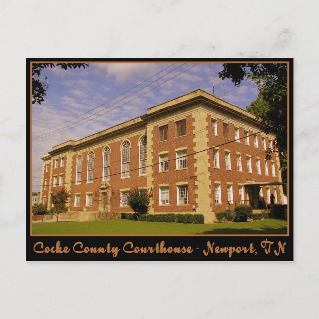 Cocke Landkreis Courthouse - Newport, TN Postkarte (Vorderseite)