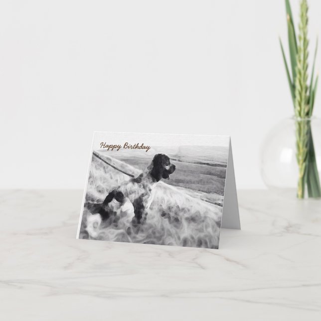 Cocker Spanel Birthday Karte (Vorderseite)